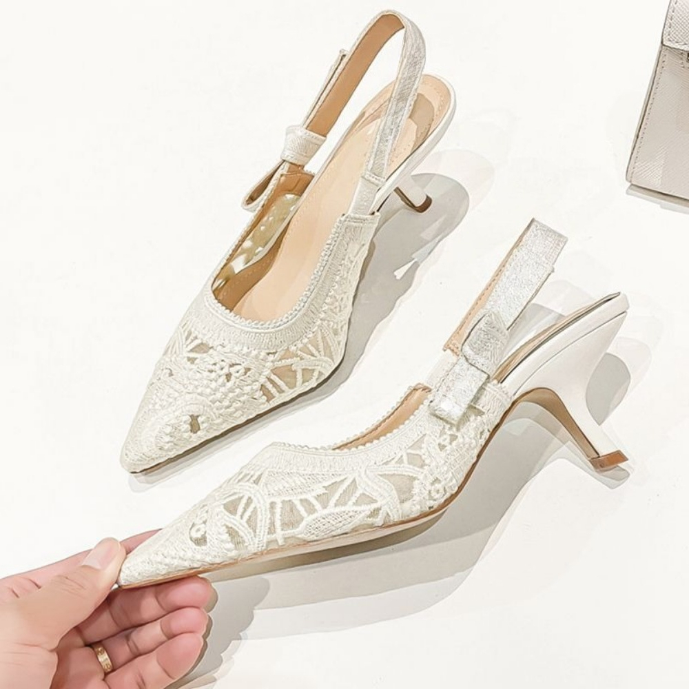 Women'S Shoes Everyday - Genuine Leather High Heel Sandals Fabric