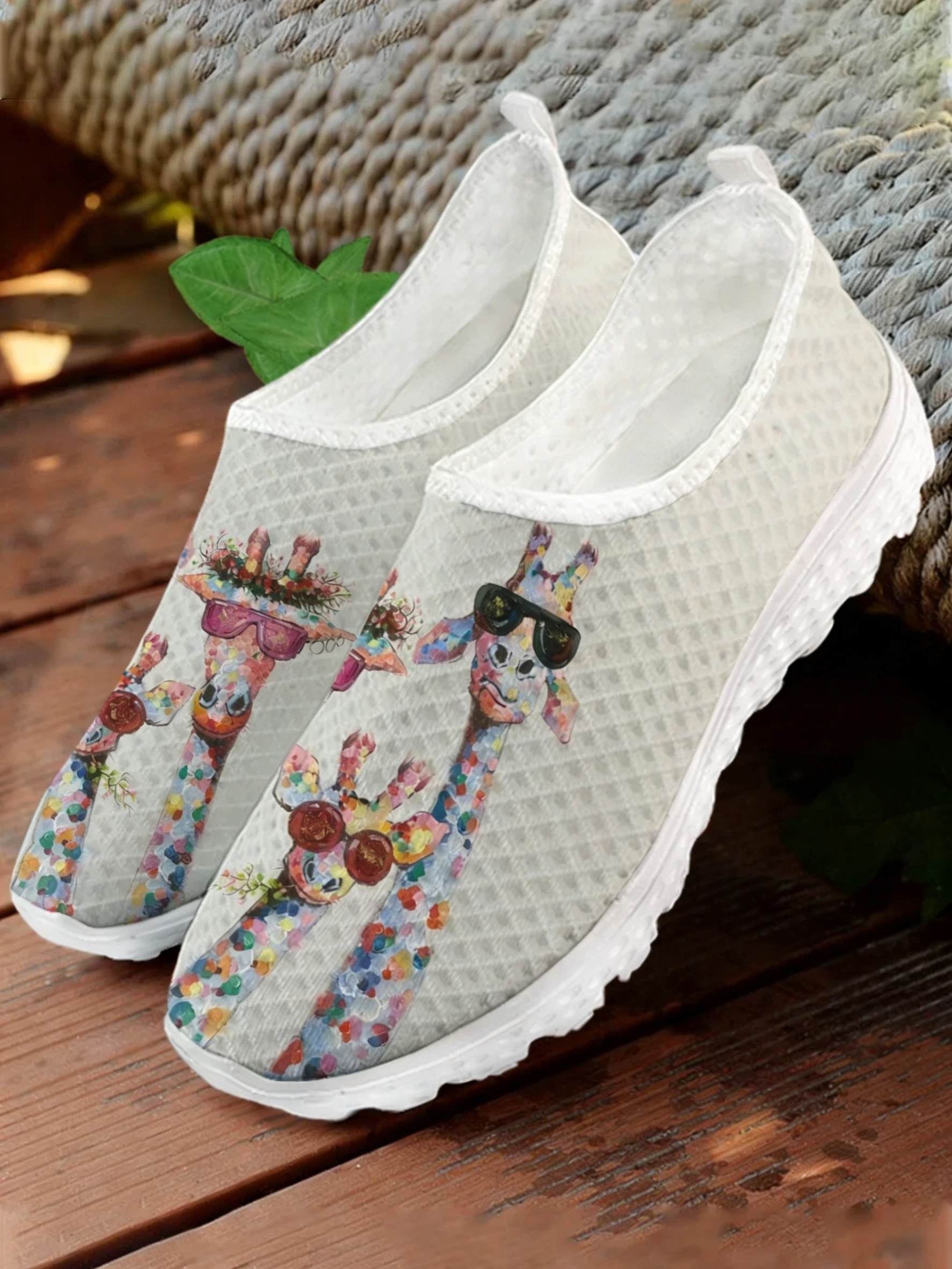 Cartoon Giraffe Print Mesh Hig – обзор и цена Women'S Shoes For Tennis
