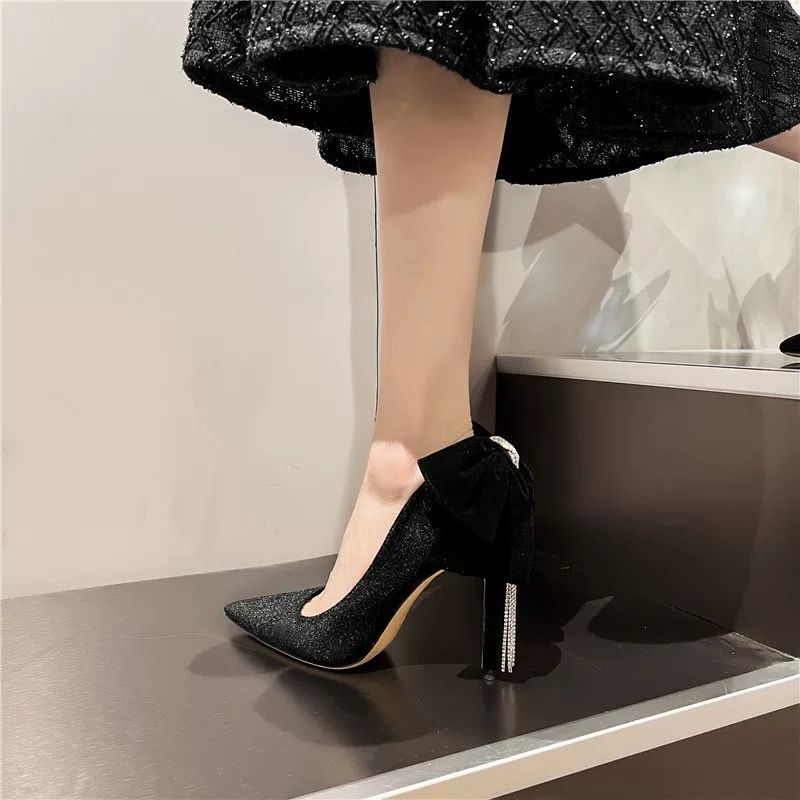 Black With Bow Stilito Woman P – обзор и цена Women Shoes Quick Delivery
