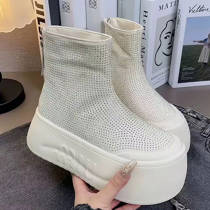 Luxury Rhinestone Woman Bootie – обзор и цена Sock Boot Women