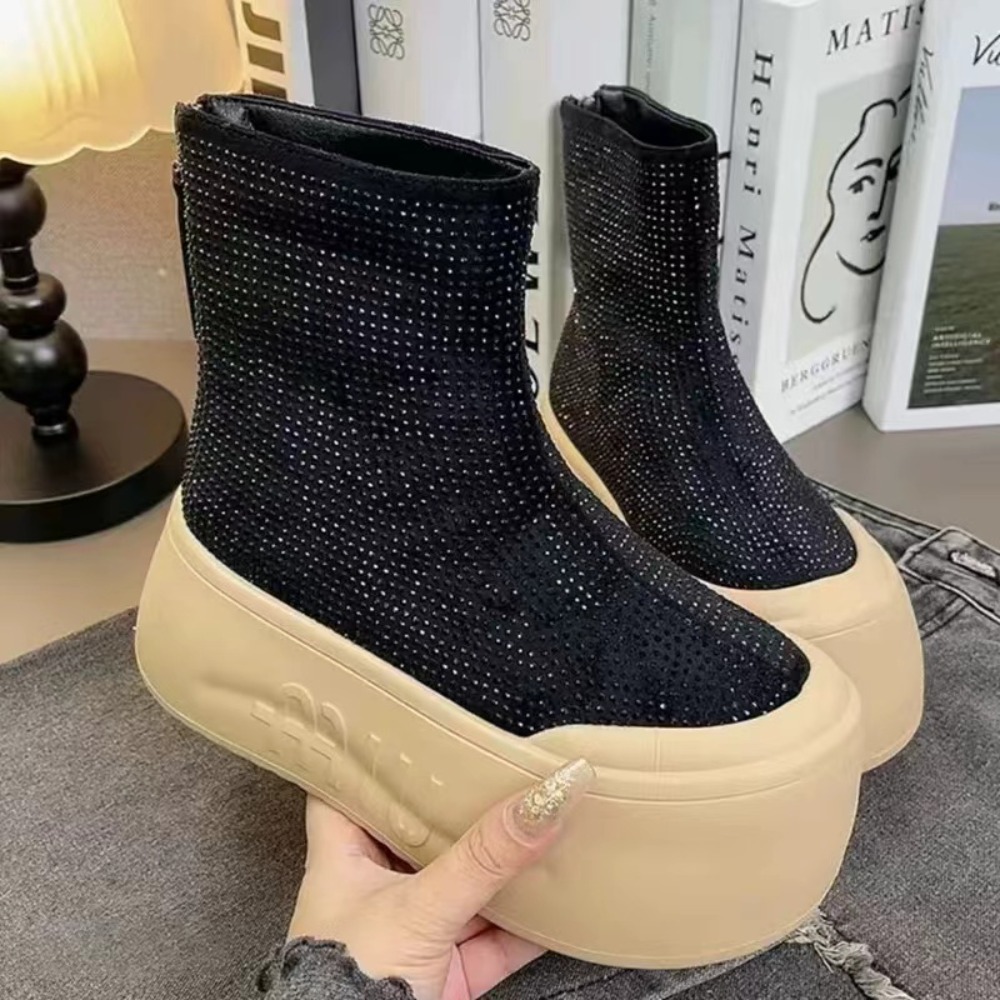 Luxury Rhinestone Woman Bootie – обзор и цена Sock Boot Women