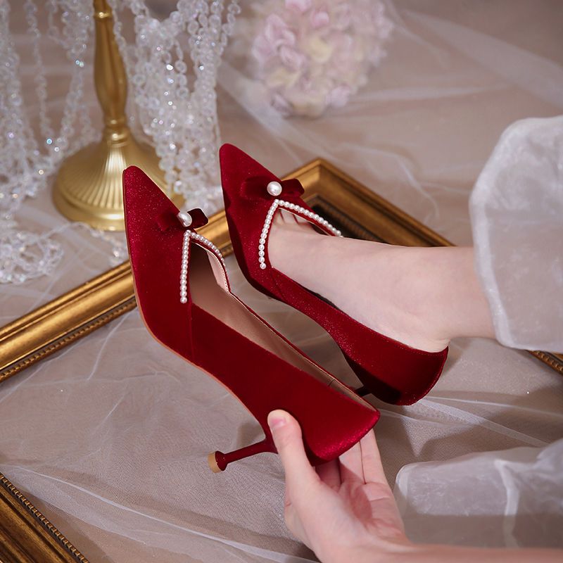 Red High Heel Pearl Ladies Pum – обзор и цена Women Shoes Quick Delivery