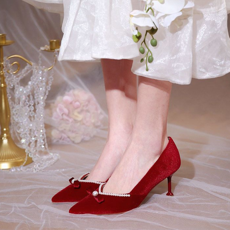 Red High Heel Pearl Ladies Pum – обзор и цена Women Shoes Quick Delivery