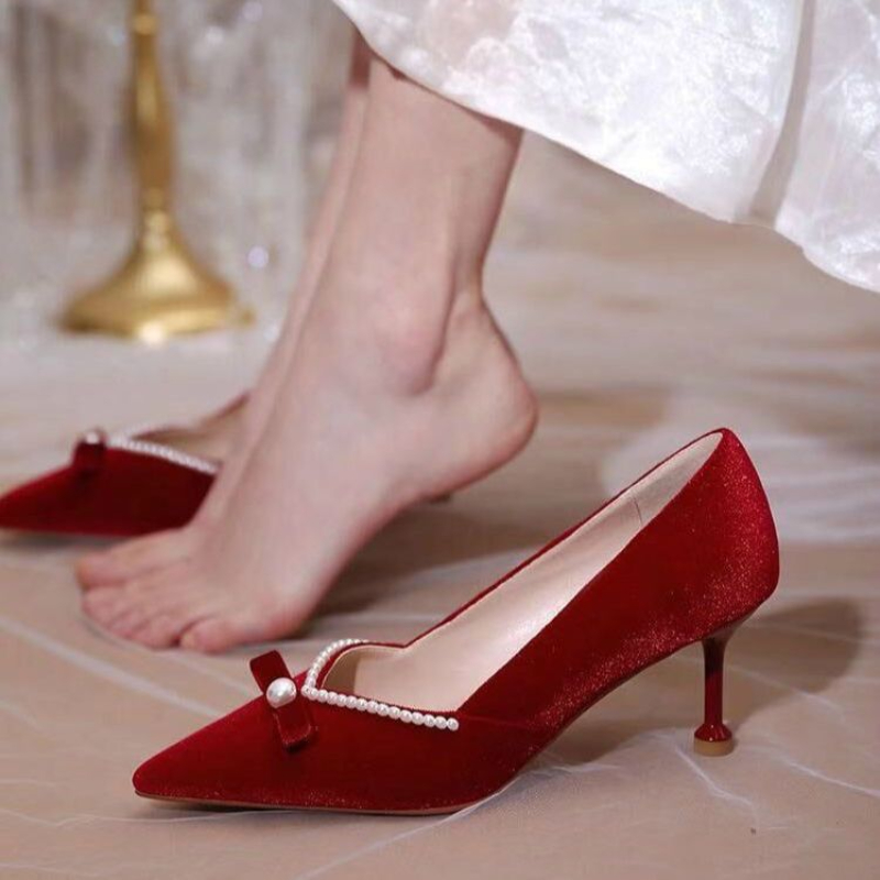 Red High Heel Pearl Ladies Pum – обзор и цена Women Shoes Quick Delivery